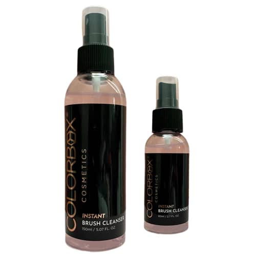 Two bottles of ColorBox Cosmetics instant brush cleanser on a white background