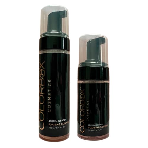 Two bottles of ColorBox Cosmetics foaming cleanser on a white background